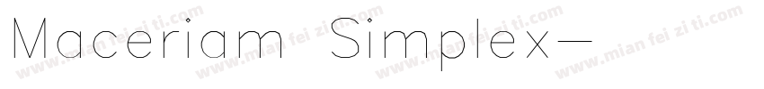 Maceriam Simplex字体转换